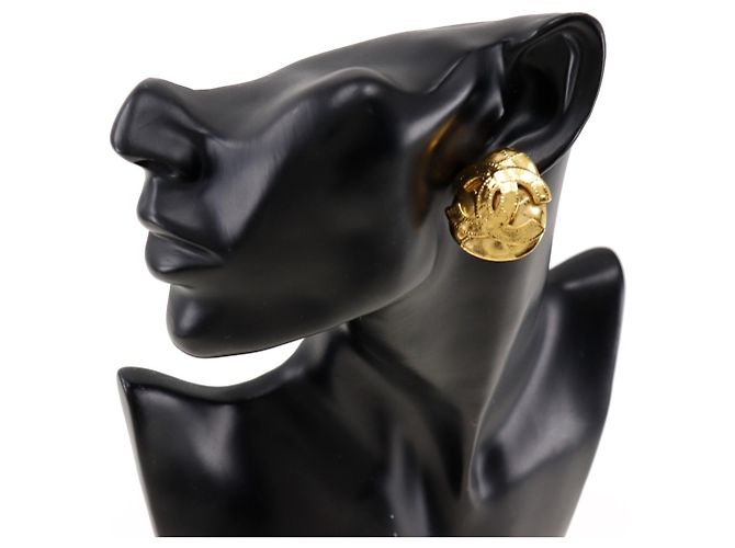 Chanel Coco Mark Clip Ohrringe Golden - Ansicht 2