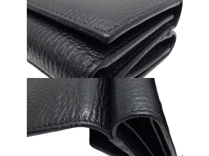 Billetera compacta Gucci Petit Marmont Negro - vista 4