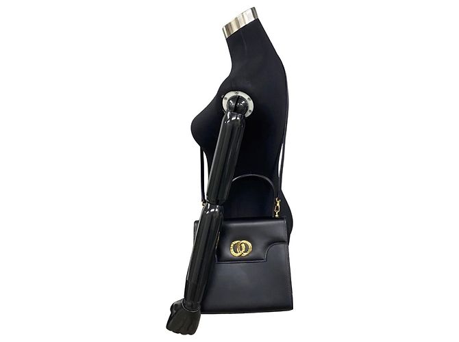 Céline Borsa a mano 2 in 1 in pelle di vitello blu navy Celine - vista 3