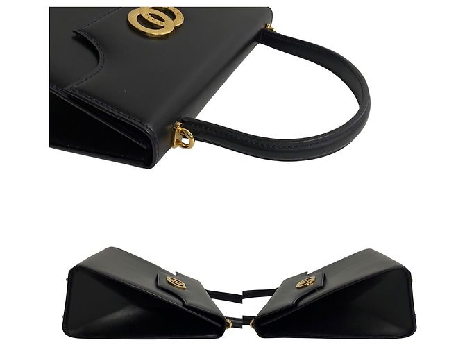 Céline Borsa a mano 2 in 1 in pelle di vitello blu navy Celine - vista 6