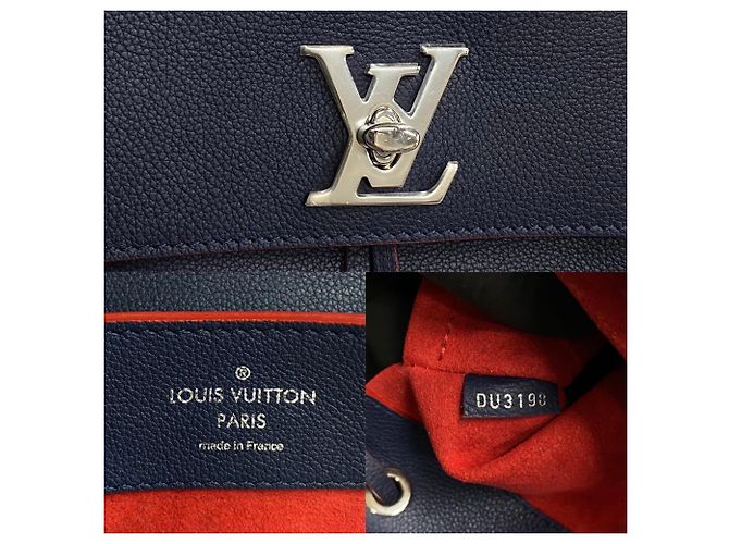 Zaino Lock Me di Louis Vuitton Rosso Blu navy - vista 3