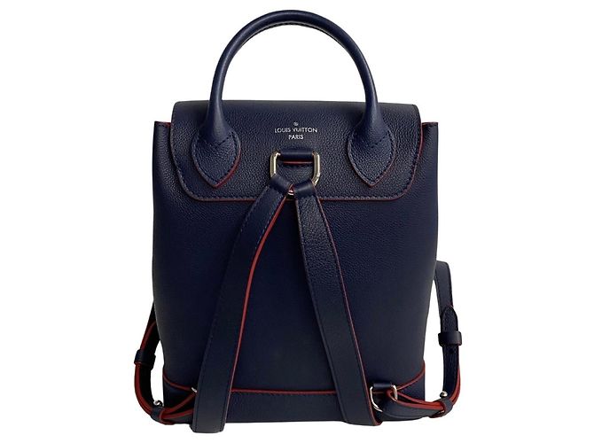Zaino Lock Me di Louis Vuitton Rosso Blu navy - vista 4