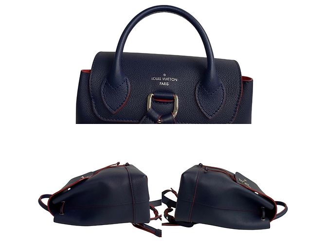 Zaino Lock Me di Louis Vuitton Rosso Blu navy - vista 5