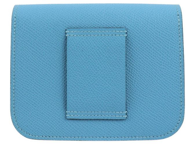 Pochette Constance Vaux Epson Celeste di Hermès Blu chiaro - vista 4