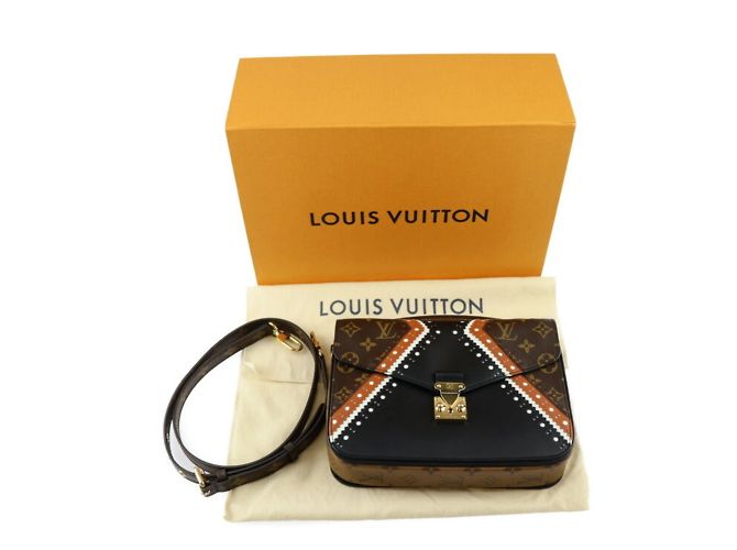 Borsa Pochette Metis MM Louis Vuitton Marrone Nero - vista 10