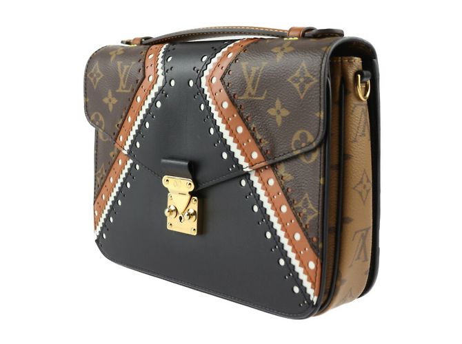 Borsa Pochette Metis MM Louis Vuitton Marrone Nero - vista 3