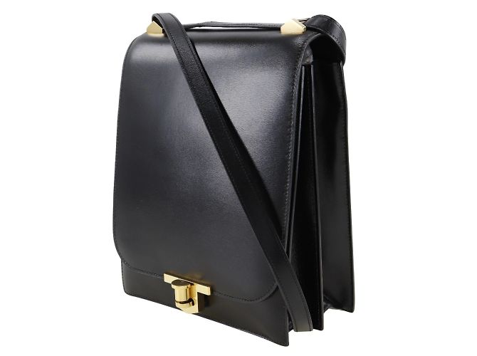 Hermès Chianti Vintage Schultertasche Schwarz - Ansicht 2