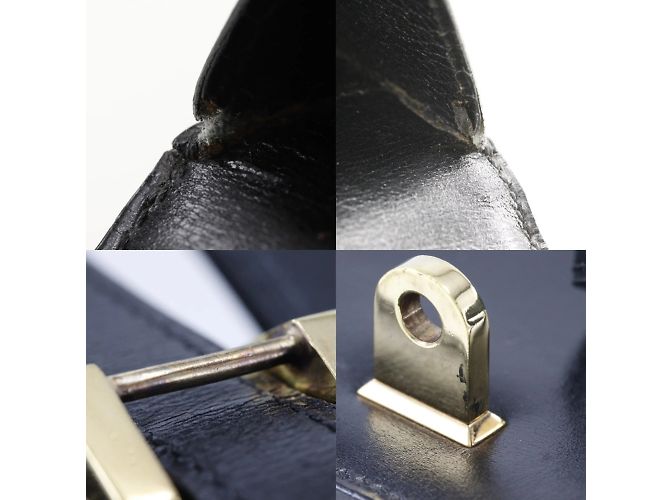 Hermès Chianti Vintage Schultertasche Schwarz - Ansicht 8