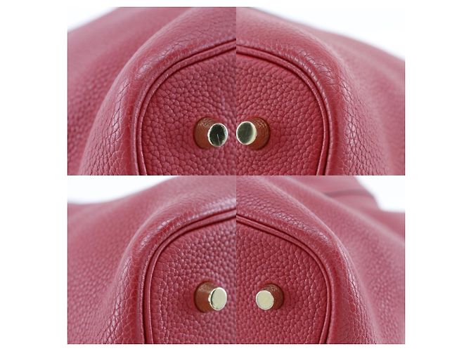 Hermès Borsa Hermes Picotin in pelle Taurillon Clemence rossa Rosso - vista 4