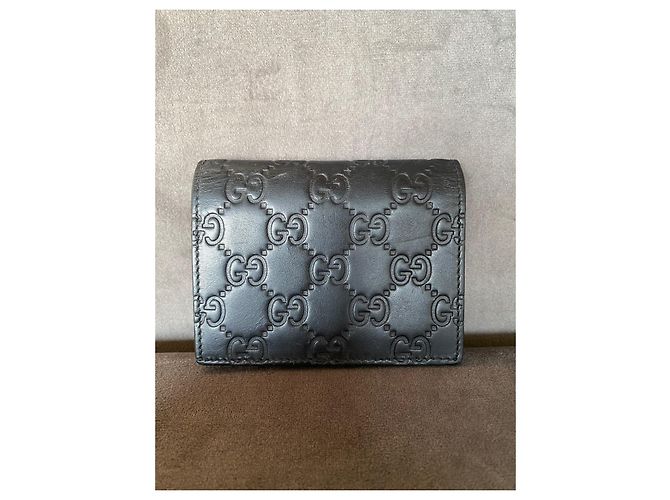 Cartera compacta de cuero negra Gucci Negro - vista 2