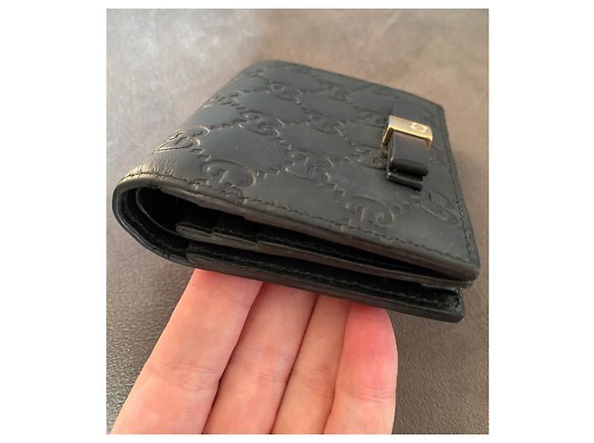 Cartera compacta de cuero negra Gucci Negro - vista 5