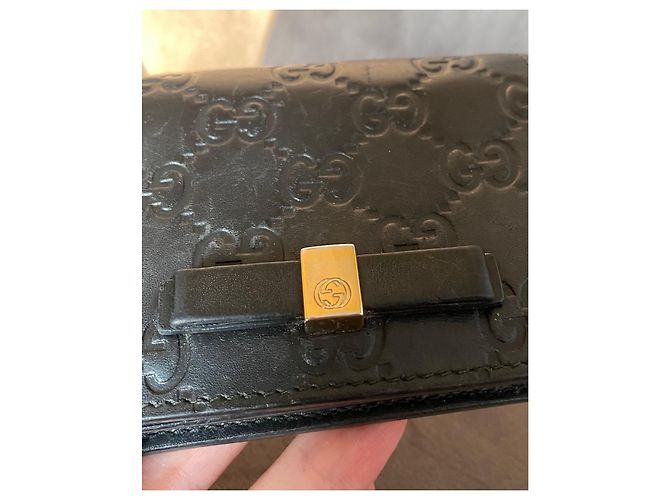 Cartera compacta de cuero negra Gucci Negro - vista 6