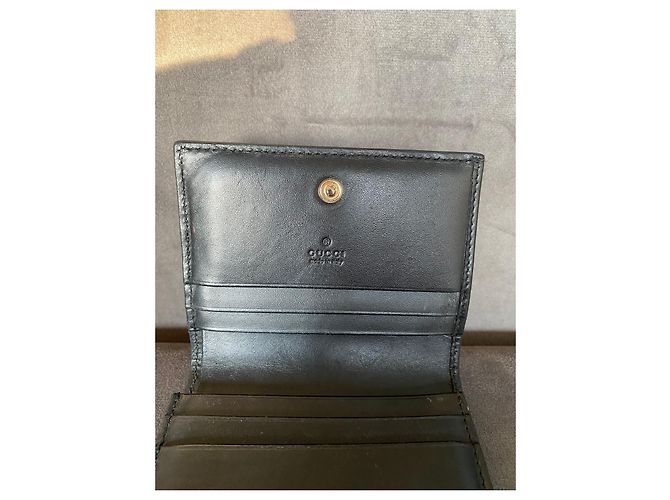 Cartera compacta de cuero negra Gucci Negro - vista 8