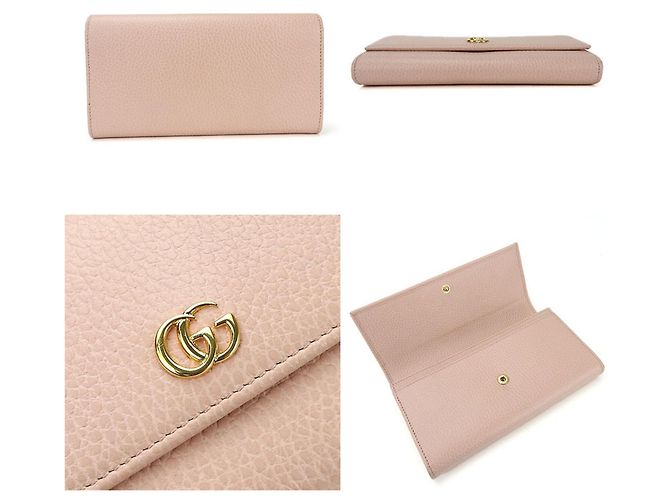Cartera larga de piel rosa Gucci - vista 4