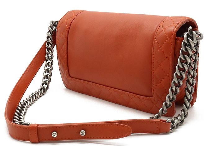 Chanel Boy Chanel Coco Mark Medium Schultertasche Orange - Ansicht 2
