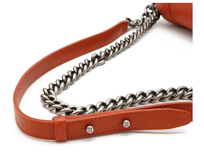 Chanel Boy Chanel Coco Mark Medium Schultertasche Orange - Ansicht 4