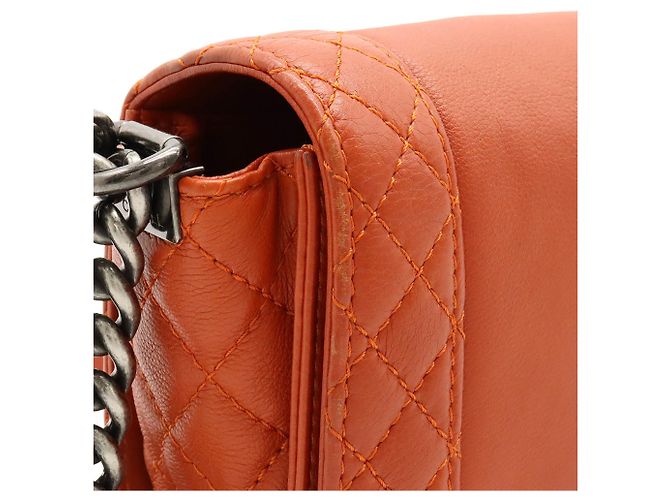 Chanel Boy Chanel Coco Mark Medium Schultertasche Orange - Ansicht 8