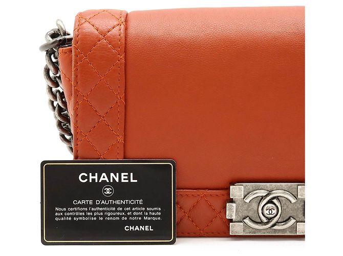 Chanel Boy Chanel Coco Mark Medium Schultertasche Orange - Ansicht 9