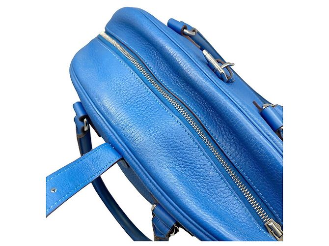 Hermès HERMES Atlas 35 Borsa a mano blu - vista 13