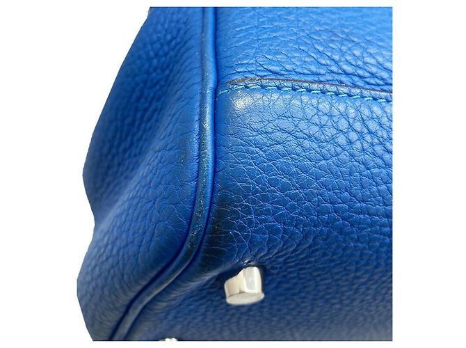 Hermès HERMES Atlas 35 Borsa a mano blu - vista 6