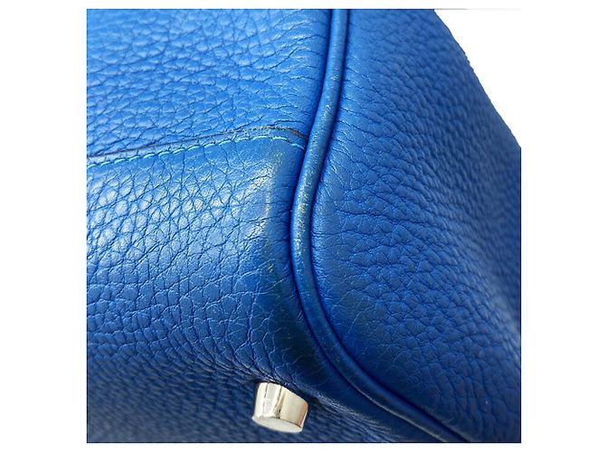 Hermès HERMES Atlas 35 Borsa a mano blu - vista 7