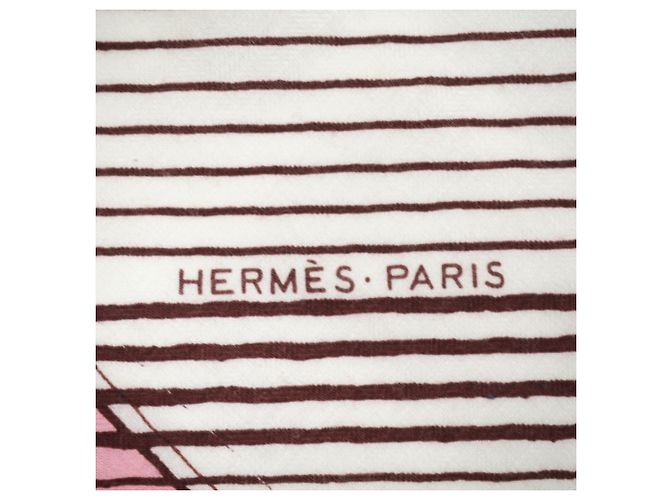 Omnibus Hermès 140 Jogo dos Ônibus e Damas Brancas Cachecol Vermelho - vista 8