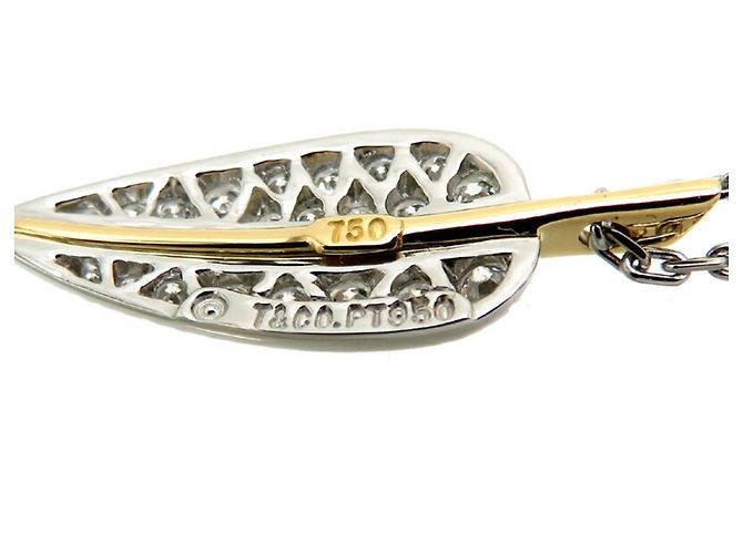 Tiffany & Co Collana di diamanti Tiffany in platino e oro giallo - vista 5