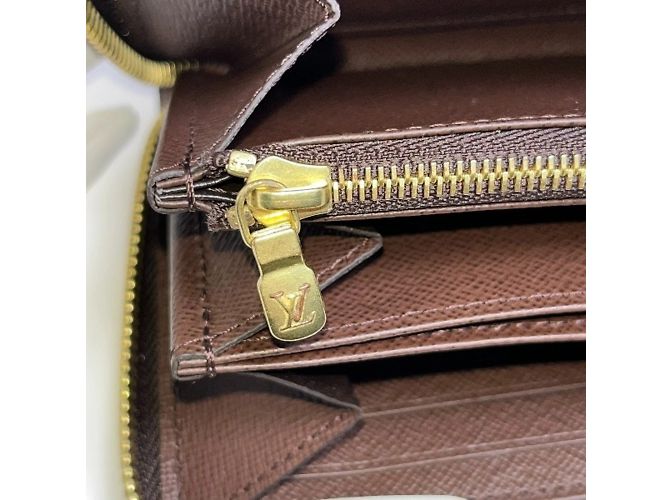 Cartera Zippy Damier marrón Louis Vuitton Castaño - vista 12