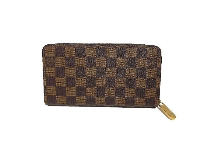 Cartera Zippy Damier marrón Louis Vuitton Castaño - vista 2