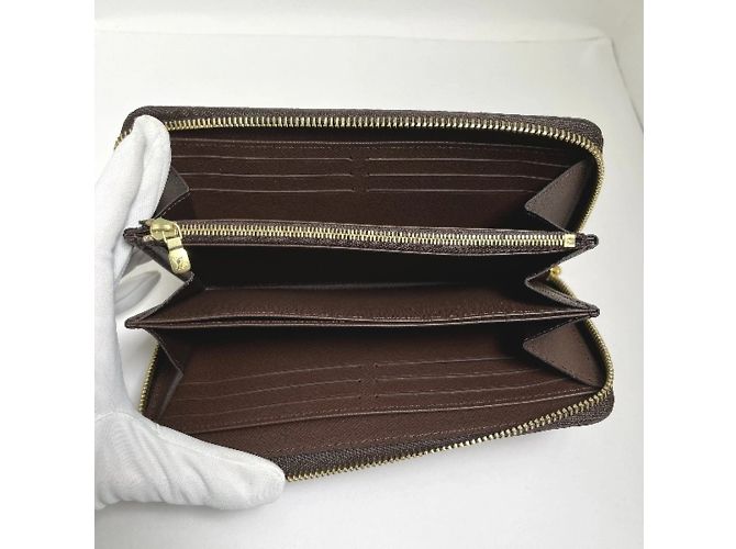 Cartera Zippy Damier marrón Louis Vuitton Castaño - vista 3
