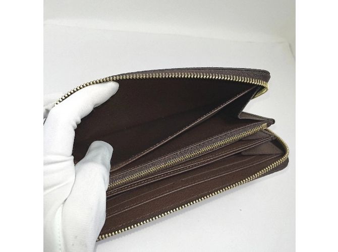 Cartera Zippy Damier marrón Louis Vuitton Castaño - vista 4