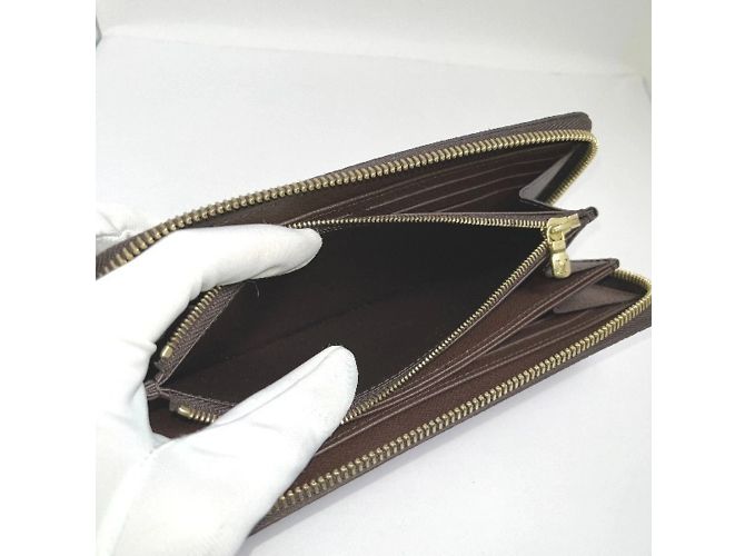 Cartera Zippy Damier marrón Louis Vuitton Castaño - vista 6