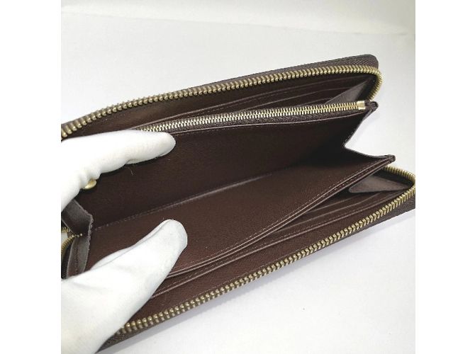 Cartera Zippy Damier marrón Louis Vuitton Castaño - vista 7