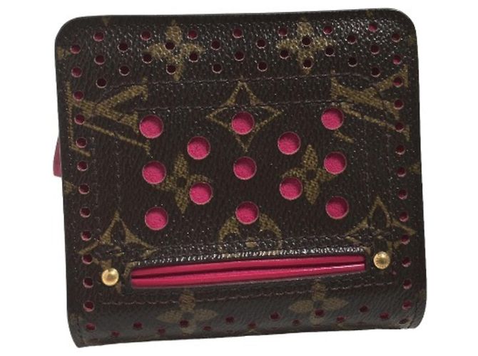Fuchsia Monogram perforierte Bi-Fold-Geldbörse von Louis Vuitton Fuschia - Ansicht 2