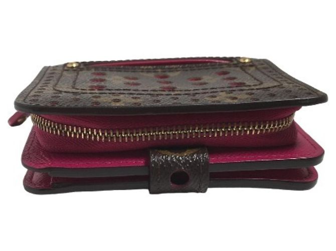 Fuchsia Monogram perforierte Bi-Fold-Geldbörse von Louis Vuitton Fuschia - Ansicht 4