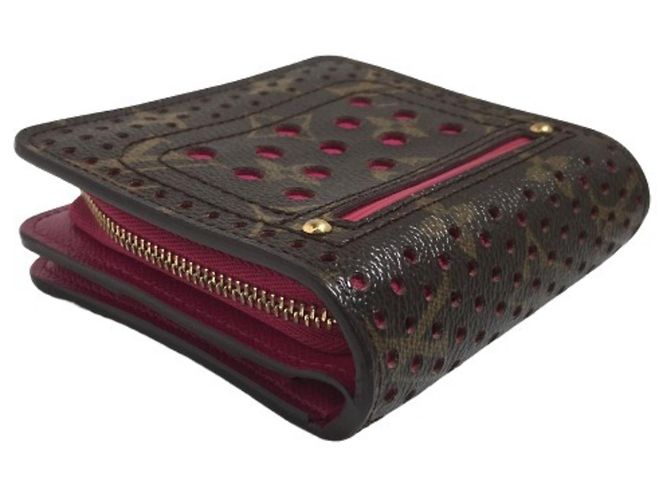 Fuchsia Monogram perforierte Bi-Fold-Geldbörse von Louis Vuitton Fuschia - Ansicht 6