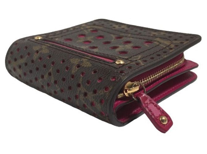 Fuchsia Monogram perforierte Bi-Fold-Geldbörse von Louis Vuitton Fuschia - Ansicht 7