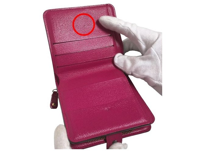Fuchsia Monogram perforierte Bi-Fold-Geldbörse von Louis Vuitton Fuschia - Ansicht 8