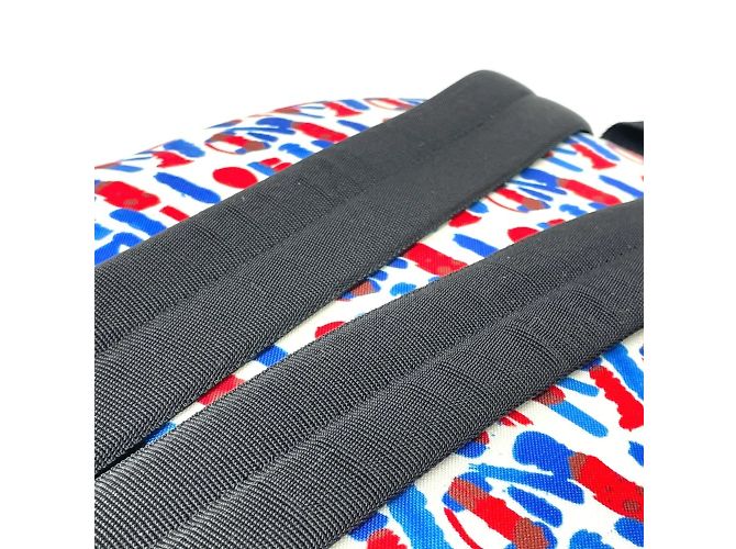 Saint Laurent Multi Allover Pattern Backpack White Red Blue - view 8