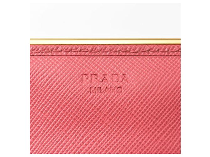 Cartera Larga Prada en Saffiano Metal Peonía Rosa Metálico - vista 11