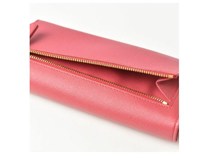 Cartera Larga Prada en Saffiano Metal Peonía Rosa Metálico - vista 14