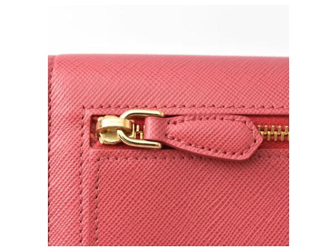 Cartera Larga Prada en Saffiano Metal Peonía Rosa Metálico - vista 4