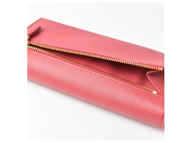 Cartera Larga Prada en Saffiano Metal Peonía Rosa Metálico - vista 5