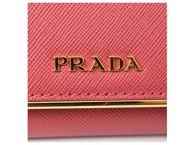 Cartera Larga Prada en Saffiano Metal Peonía Rosa Metálico - vista 6