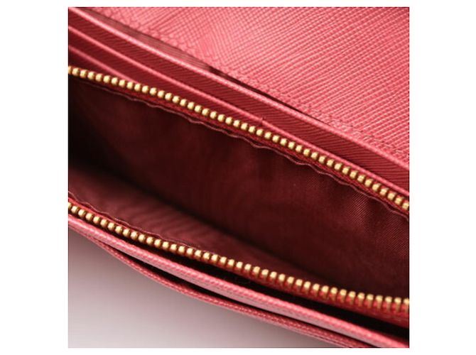 Cartera Larga Prada en Saffiano Metal Peonía Rosa Metálico - vista 8