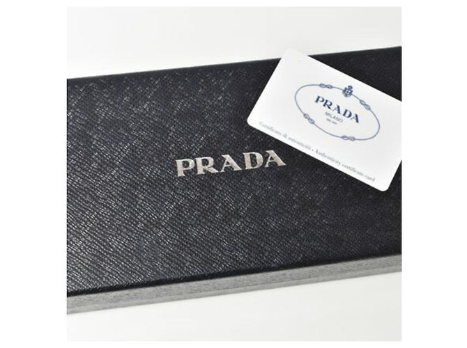 Prada Saffiano Metall Bi-Fold Geldbörse Braun - Ansicht 10