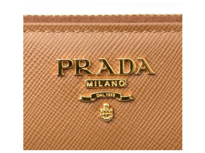 Prada Saffiano Metall Bi-Fold Geldbörse Braun - Ansicht 3