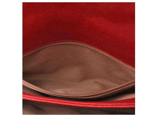 Borsa a spalla in pelle caviar rossa Chanel Rosso - vista 11