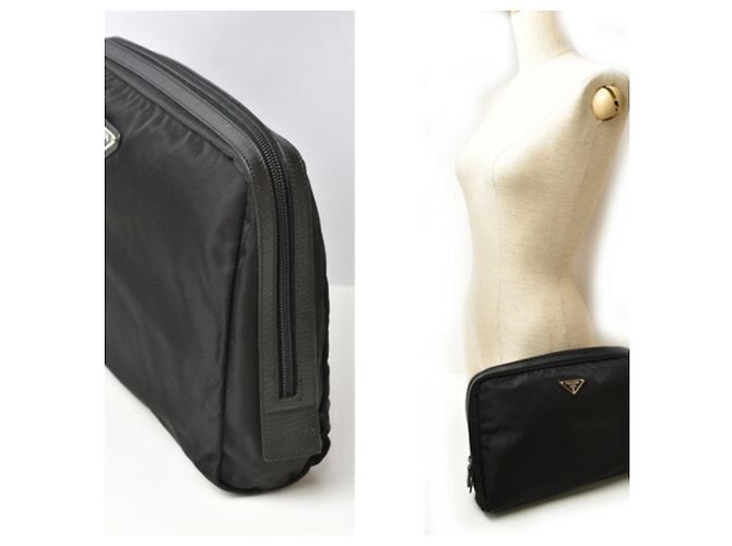 Pochette da viaggio Prada in nylon Vela nero - vista 2