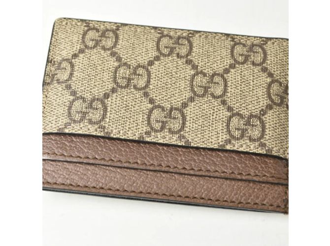 Tarjetero Gucci Ophidia GG Supreme Castaño Beige - vista 3